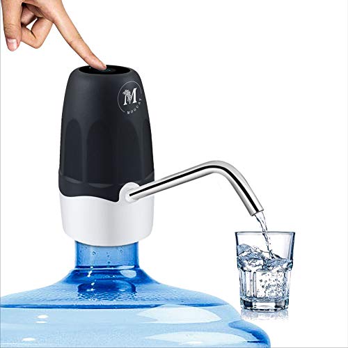 Moguat Dispensador Agua para Garrafas con Adaptador, Dosificador Eléctrico Automático Extraíble Recargable USB Botellas Agua Fria y Caliente, Bomba de Agua