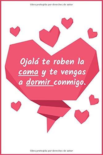 Ojalá te roben la cama y te vengas a dormir conmigo: Libreta, Diario, Agenda, Organizador, Planificador de tareas | Divertida libreta para festejar ... | Edición rojo (Dia del Amor y Amistad)