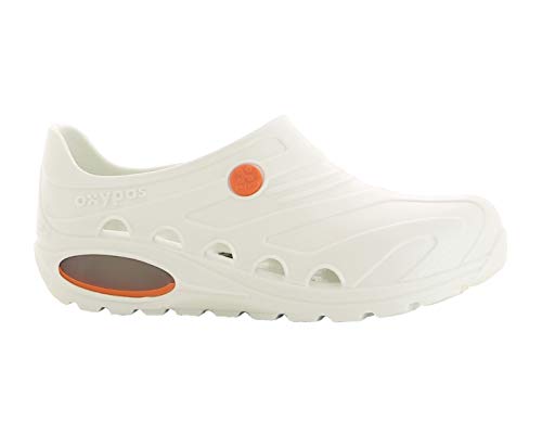 Oxypas oxyvaj4201wht Oxyva - Slip On SRC cómodo zuecos, 41/42 EU, White