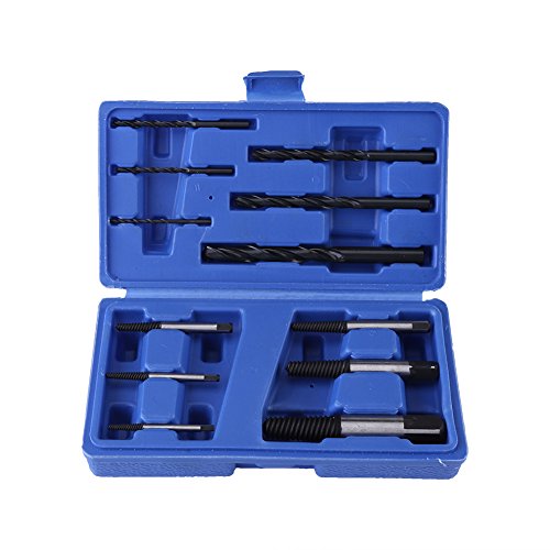 Pernos Herramientas para quitar espárragos, práctico extractor de tornillos para tuercas rotas Extractor de tornillos y pernos Juego de herramientas para quitar pernos de 12 piezas - Brocas Extractor