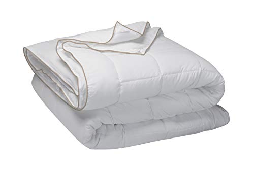 Pikolin Home - Edredón/Relleno nórdico natural de plumón de oca 92%, funda 100% algodón, cuatro estaciones, dúo 120+160gr/m², 240x220cm-Cama 150/160 (Todas las medidas)