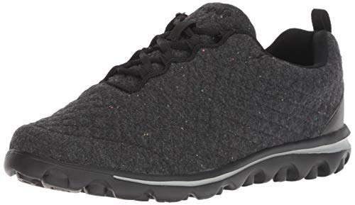 Propét TravelActiv Woven, Zapatillas Deportivas. Mujer, Edredón Negro, 39.5 EU