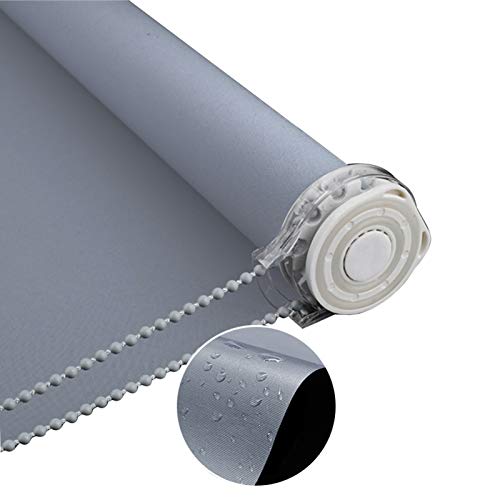 Protección UV Noche Y Día Estor Enrollable, Impermeable A Prueba De Aceite, Gris Sin Perforaciones Cortina Para Area De Aseo Cocina Oficina, Personalizable ( Color : Gray , Size : 100cm(w)x180cm(h) )