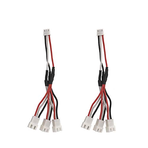 PRsellings 2pc X8C X8W X8G MJX X600 X101 V666 RC Drone 7.4V Li-po Cargador de batería Cable de Salida múltiple X8C RC Quadcopter Repuesto