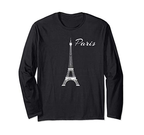 Regalo elegante de la torre Eiffel de Francia París Manga Larga