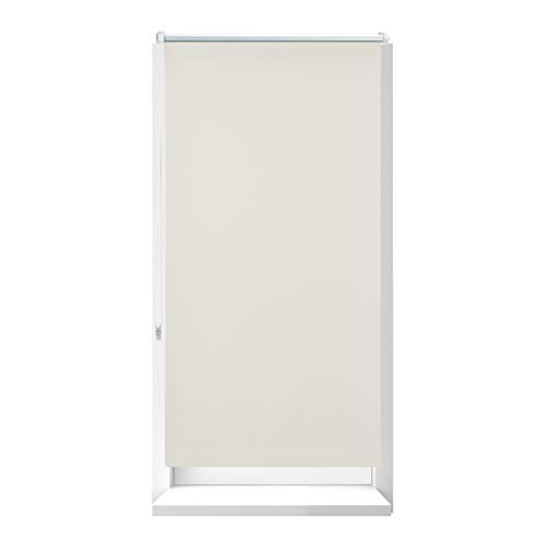 Relaxdays Estor Opaco Térmico, Sistema Klemmfix sin Taladrar, Poliéster-Aluminio-Plástico, 70x210 cm, Beige