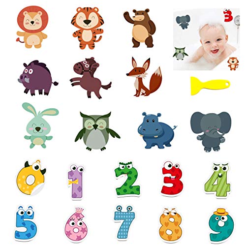 Senteen Antideslizante Bañera Pegatinas, 20 Pcs Pegatinas Bañera Infantiles Decorativas Adhesivos Bañera Bebe, para Baño Ducha Piscina Escaleras para Niños