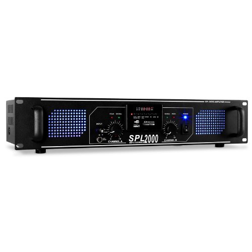 Skytec SPL-2000 Amplificador HiFi PA LED 2000W USB SD MP3