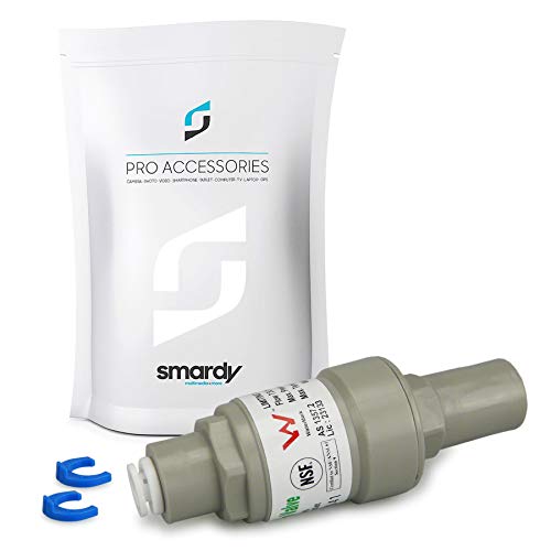 smardy Reductor de Presión 2,75 bares (40 psi) para Filtros de Agua, Frigorífico SbS, Equipo de Ósmosis, Regulador de Presión para Dispositivos 1/4 pulgadas (6,35 mm), Manguera de Agua