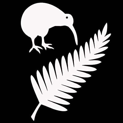 Stickers pour voiture 11.4 * 15 cm Kiwi Bird y New Zealand Fern Vinyl Car Pegatinas de Coche Creativo Coche Estilizador Calcomanía Negro/Plata stickers pour voiture (Color Name : Silver)