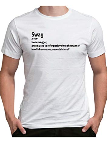 Swag Significado T Shirt Mens Top Swagger bien vestido presentado caballero fresco Dapper estilo elegante buen aparador regalo fresco Blanco blanco XL