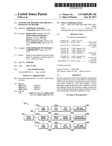 Systems and methods for driving a plurality of motors: United States Patent 9685891 (English Edition)