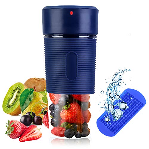 TIANG Licuadora portátil con USB Recargable/Mini batidora de Frutas con 350 ml de Vaso exprimidor sin BPA/Licuadora Personal con 1 Cuchilla para Jugo, batido y batido