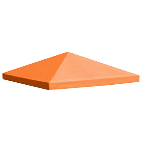 Tidyard Toldo de Cenador Toldo de Repuesto Carpa de Jardín Cenador para Patio Tienda para Camping Fiesta Celebraciones 310g/m² 3x3m Naranja（Estructura de Cenador No Incluida）