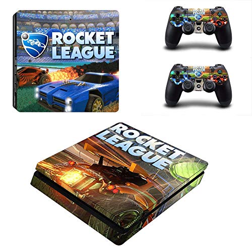 TSWEET Rocket League Ps4 Slim Stickers Playstation 4 Skin Sticker Calcomanías para Playstation 4 Ps4 Slim Console & Controller Skin Vinyl