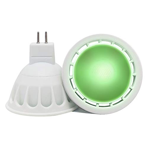 VARICART GU5.3 12V LED COB Bombilla Color Verde, 6W MR16 60° Ángulo Haz, 50W Halógeno Equiv. 500lm, Luz Especial Ambiental Decorativa Iluminación Fiesta (Pack de 1)