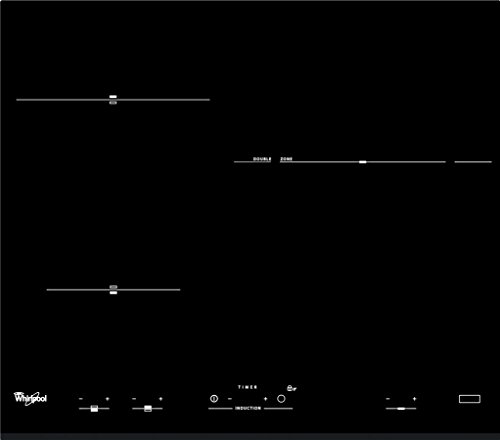 Whirlpool ACM 711/BF hobs - Placa (Integrado, Inducción, Negro, Tocar, Parte superior delantera, 7000W)