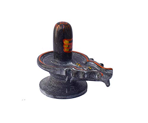 WIGANO Piedra Natural Señor Shiva Lingam Puja ídolo Murti-Shiv Ling Idol Murti Escultura (7 pulgadas)