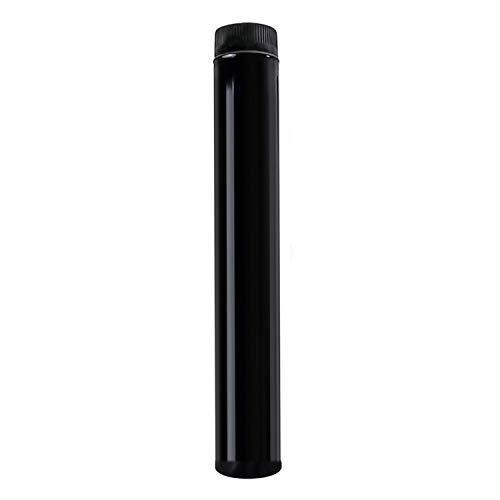 Wolfpack Tubo de Estufa Acero Vitrificado Negro Ø 100 mm, Ideal Estufas de Leña, Chimenea, Alta resistencia, Color Negro Ø