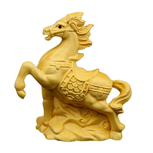 WPXBF Estatuas Figuritas Decoración China Animales Zodiaco Escultura Tigre Conejo Dragón Serpiente Caballo Cabra Mono Pollo Perro Estatua De Madera Maciza Decoración para El Hogar Adornos