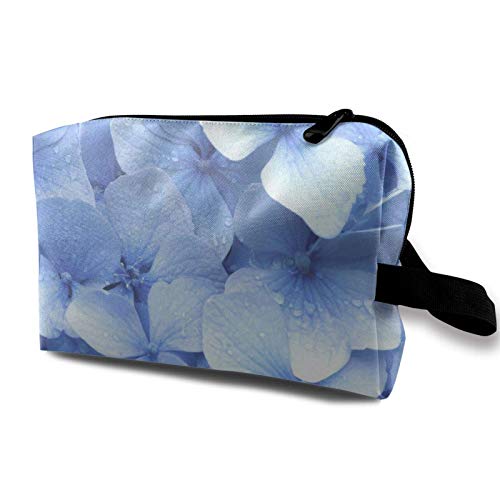 XCNGG Bolsas de aseo unisex Bolsa de cosméticos de moda Bolsas de maquillaje de viaje multifunción Hortensia azul