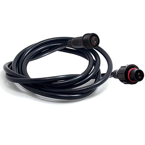 YETOR Cable de extensión a prueba de agua 2Pin, 16AWG Cable de extensión a prueba de agua, Cable de extensión IP65 para focos solares, luces de jardín, luces de tira LED (2 pines 9.84FT)