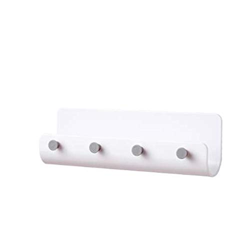 yyuezhi Colgante Llavero Rack de Almacenamiento Gancho de la Pared Key Estante Llavero de Pared Estante Porta Llaves multifunción en Forma de U Gancho Autoadhesivo (Blanco)