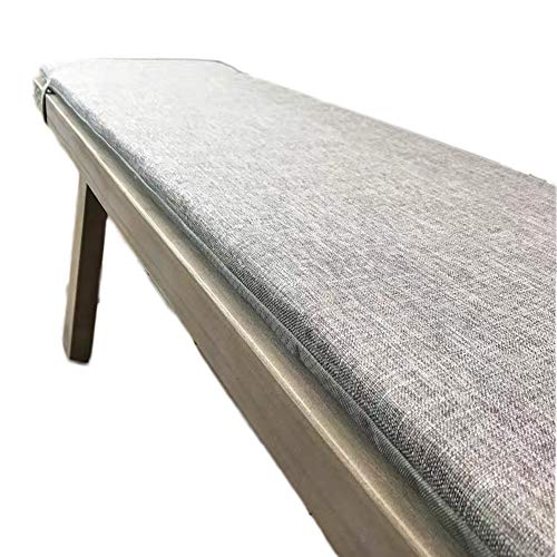 Yzzlh Cojín grueso de banco de 2/3/4 asientos, alfombrilla rectangular desmontable, cojín de asiento interior y exterior, cojín de repuesto para silla de solar/banco de comedor/tumbona (C,30 x 80 cm)