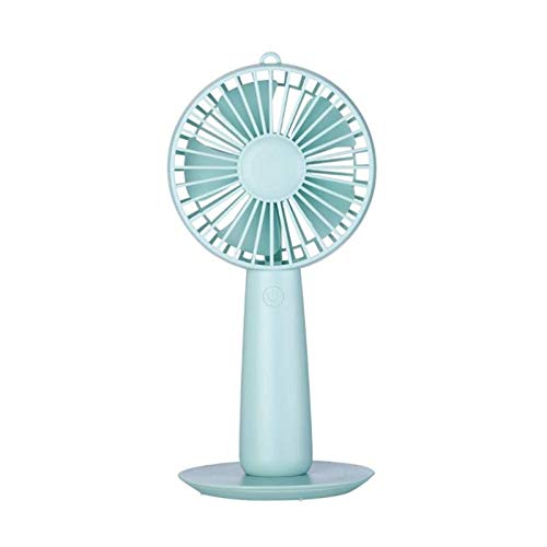 ZJYSM Handheld Mini USB Fan Portátil Maquillaje Espejo Ventilador Recargable Air Silling Fan para Domicile Oficina Estudiante Dormitorio al Aire Libre Viajar (Color : Green)