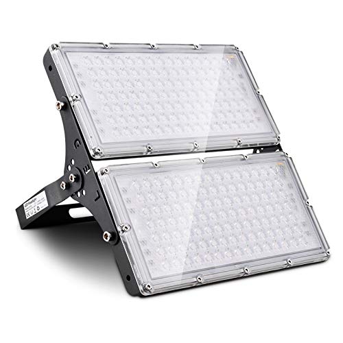 200W Focos LED Exterior Proyector LED Floodlight 16000lm Luz de Seguridad Impermeable IP65 3000K Blanco Cálido Reflector LED para Jardín Patio Estadio Cartelera [Clase Energética A+]