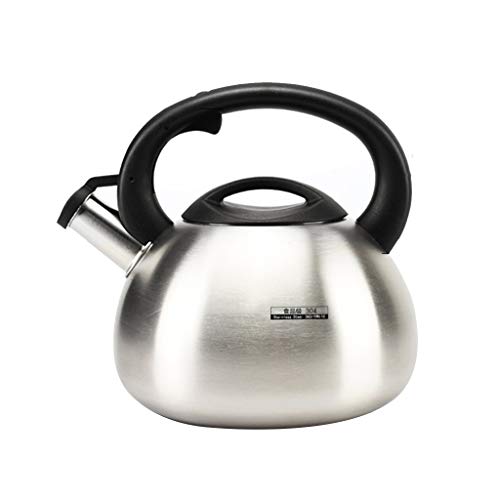 304 Acero Inoxidable Cepillado Tetera silba, Tea Pots for Superior de la Estufa con el Interruptor de la manija, Campana de Cocina de inducción Universal Gas (tamaño : 3.5L)