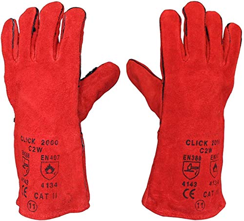 All Trade Direct - Guantes de soldadura (cuero, resistentes al calor)