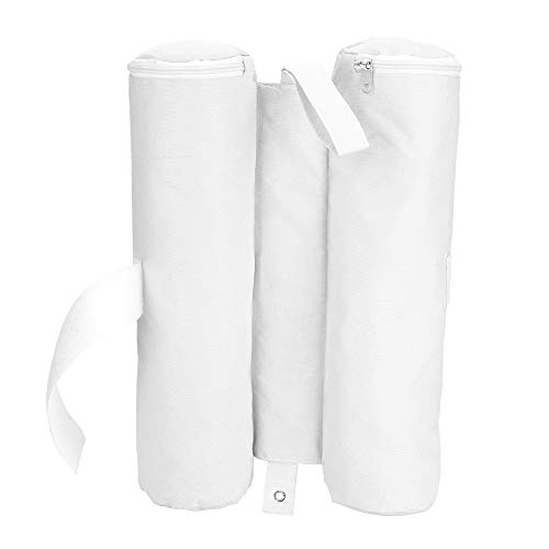 Alomejor Bolsas de Peso para Carpa Canopy Tienda de pies Patas Bolsa de Peso Bolsa de Arena Oxford Pesos para Pop-up Carpa de Dosel Bolsa de pies ponderada(White)