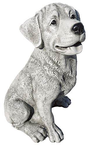 AnaParra Figura Decorativa Perro de hormigón-Piedra para jardín o Exterior 39cm.