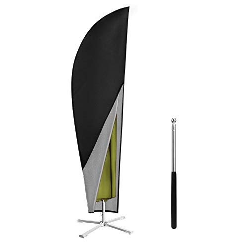 Awroutdoor Funda Protectora de Parasol, Funda Sombrilla Jardin, Material de poliéster Oxford 420D, Resistente al Agua, al Polvo y a los Rayos UV(con Varilla telescópica) 280CM:30*81*45CM