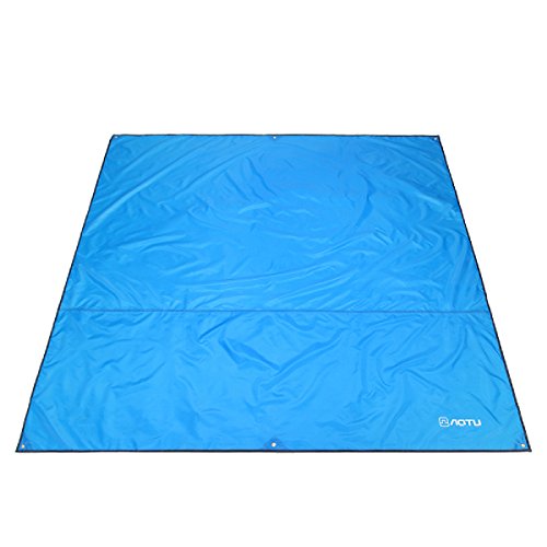 Azarxis Tienda de Campaña Lona de lona Toldo Hoja de tierra Hamaca Toldo Huella Hoja de tierra Lluvia Mosca Refugio Manta de sombra Estera Sombrilla Impermeable (Azul, S - 1,5 x 2,2m)