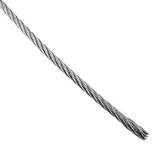 BeMatik - Cable de Acero Inoxidable de 1,5 mm en Bobina de 50 m
