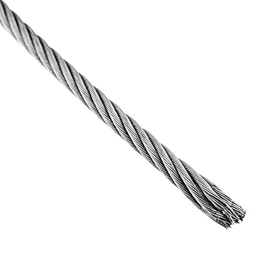 BeMatik - Cable de Acero Inoxidable de 6,0 mm en Bobina de 50 m