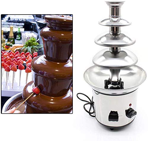 Berkalash Fuente de chocolate profesional, 170 W, 4 niveles, acero inoxidable, con caracol de extracción apto para alimentos, para postres y postres exclusivos