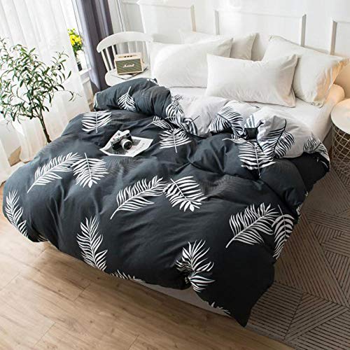 Bevvsovs® Juego De Cama Pluma Blanca Simple 220 X 230 Cm (1 Funda Nórdica De Apertura Y Cierre con Cremallera + 2 Fundas De Almohada 50X75Cm) Serie De Fundas Nórdicas Suaves Y Exquisitas De Fibra Ext