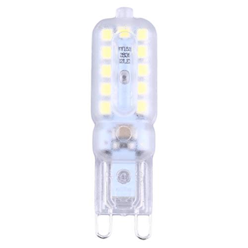 Bombilla LED G9 de 3 W/5 W G9 220 V SMD2835 LED G9 para lámpara de araña de cristal de repuesto halógena (color: blanco puro)