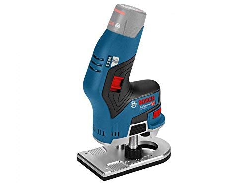 Bosch Professional 06016B0072 (desnudo, cartón) Enrutador sin escobillas de 12 V, azul, GKF 12V-8