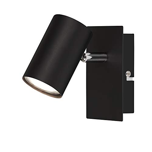 Briloner Leuchten 2857-015 Foco de Pared, Giratorio, para 1 Bombilla, GU10, Máx. 40 Vatios, Negro