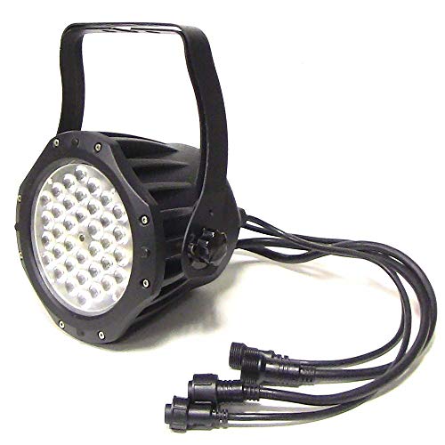 Cablematic - Foco PAR64 de 36 LED de 1W negro IP65