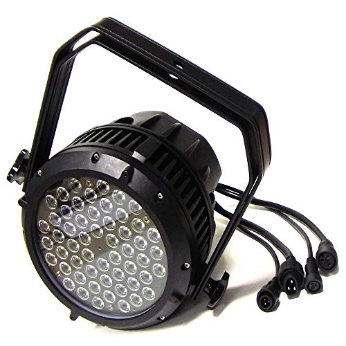 Cablematic - Foco PAR64 de 54 LED de 1W negro IP65