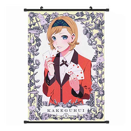 Carteles de impresión de Tela de Anime Kakegurui e Impresiones de Arte para fanáticos del hogar/Sala de Estar/Pegatinas de Pared de Bar calcomanías Pintura L5 // 40x60CM