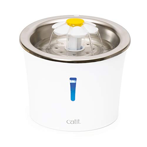 Catit Bebedero Fuente Flor Acero INOX 3L Leds 760 g