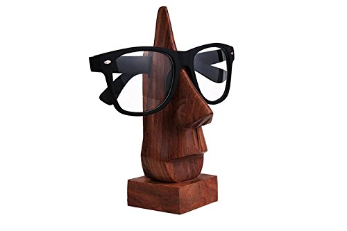 Classic Hand soporte de palisandro en forma de nariz, soporte para lentes, gafas, regalo especial para Viernes Santo