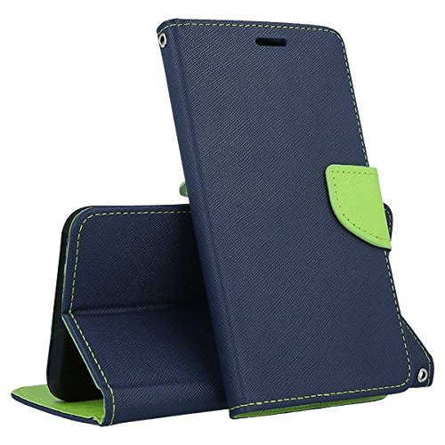 compatibile Para Huawei Y6 II Y62 2 Y6II / Honor 5A CAM-L03 CAM-L21 CAM-L23 CAM-L32 pantalla 5.5" Funda cover case flip libro stand gel silicona TPU ecopiel cartera magnética portatarjetas azul