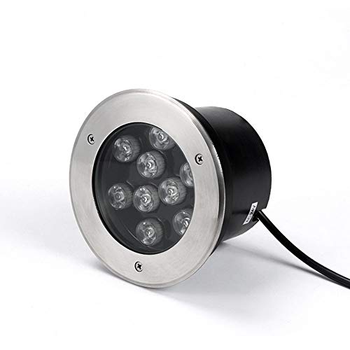 DLGGO LED de acero inoxidable Piscina Luz empotrada bajo el agua sumergible IP68 SPA Noche luz del acero inoxidable Luz paisaje 12V AC Downlight for la decoración de rocalla, fuente, charca